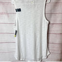 Xersion  Women's White Sleeveless with Gold Details Athletic Workout Tank Sz M Photo 8