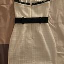 Meshki White Belted Tweed Dress Photo 1