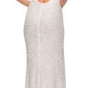 La Femme  Sequin Sleeveless Gown in White Size US 10 Photo 1