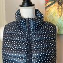 Tommy Hilfiger  Womens Puffer Vest packable Size small Navy Polkadot Quilted Photo 4