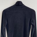 Juicy Couture Vintage Y2K Black Mock Neck Velvet Velour Tracksuit Jacket Hoodie Photo 7