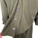 Gallery  Size 12 Olive Green Long Trench with Removable Lining Jacket Photo 5