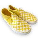 Vans  Classic Canvas Slip-on Sneakers Yellow Checkerboard Women’s Size 7 Spring Photo 0