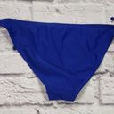 Decree  Women's Size Small Blue String Bikini Swimsuit Bottom Medium Coverage Photo 2