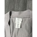 Joie  ultra soft fuzzy cardigan sweater light Gray Front Button- Small Photo 2