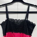 Women's Lace Fuchsia Pink & Black Cami Night/Sleep Dress Size Small Photo 5