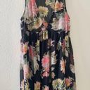 Maeve Anthropologie  Violetta Black Floral Babydoll Dress Photo 0