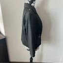 Cache  Women’s Black Moto Jacket Denim Material large Photo 6