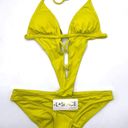 l*space L* Neon Yellow Cutout Swimsuit Size S NWT $187 Photo 3