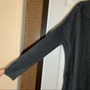 a.n.a  Grey Knit Fold-over Neck Long Sleeve Sweater PM Photo 3