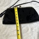 Nicole Miller Vintage  black patent evening bag chain/clutch purse Sleek Chic Photo 9