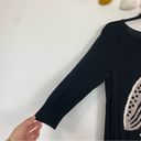 cupio  Black Owl Tunic Sweater Size Large Photo 4