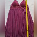 Daisy Fuentes  Nightgown Babydoll Nightie Sexy Womens L Red Wine  Lingerie Photo 6