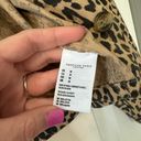 American Eagle Cheetah Leopard Print Cropped Oversize Button Down Shacket Jacket Photo 3