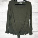 ee:some  Dark Green Long Sleeve Scoop Neck Tie Front Sweater Top Size XL Photo 7