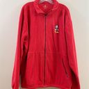 Disney  Mickey Mouse Christmas Santa Zip-up Red Fleece Jacket Photo 0