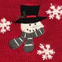 Croft & Barrow Vintage  Ugly Christmas Sweater Patchwork XL Embroidery Snowman‎ Photo 11