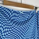 Wild Fable  Blue Checkered Mesh Bodycon Mini Skirt Women's Size Large L NWOT Photo 4