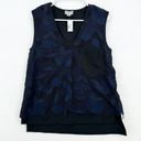 Jason Wu  GREY Women Sleeveless Layered Floral Lace Top, Blue Size 4 Photo 1