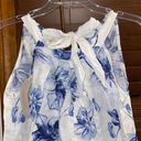 Bellambra NWT  White/Blue Halter Tie Floral Linen Dress S Photo 2