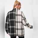 New Look  Plaid Button Up Shirt in Black & White Size 1X New w/Tag Photo 3