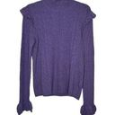 Polo  Ralph Lauren Women Sweater Ruffle Wool Pointelle Thistledown Heather Large Photo 0