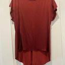 The Row Brick Red Silk Top w/ Low Back Photo 0