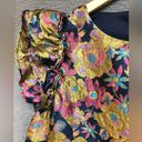 TCEC  Large, multi colored satin brocade material with beautiful flower pattern Photo 4