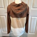 Wanna B  Small Neutral Color-block Hoodie NWT Photo 8