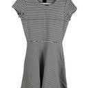 Kate Spade  Saturday Black/White Striped Good Times Fit & Flare Dress Size‎ Small Photo 0