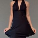 Vix Paula Hermanny VIX Black Halter Tie On Gold Coverup Multiple Style Dress Photo 0