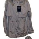 Cole Haan  hooded packable Rain Jacket Size Large blue/gray “Mist” color NWT Photo 0