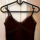 Divided Brown Tanktop with Lace detailing  Photo 0