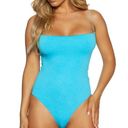 Naked Wardrobe NWT  Ocean Blue NW Fine Lines Bodysuit Photo 0