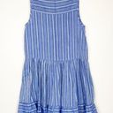 BCBGeneration  Blue Striped Sleeveless Ruffle Dress Sz XS Photo 2