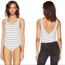 DKNY NWT  Seamless Litewear Bodysuit  Striped Large Photo 6