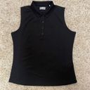 Callaway NWT  Womens Opti Dri Sleeveless Polo - Black Golf Shirt Photo 3