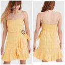 American Eagle Yellow Wrap Skirt Tortoiseshell Buckle Sun Dress Photo 1