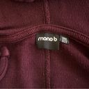 Mono B Clothing Mono b | Oversized Burgandy Plus Hooded Boxy Short Sleeve Sweatshirt| Photo 6