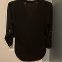 ZARA Black XS  3/4 buttoned up sleeved work shirt Photo 3