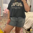 AC/DC Cropped Graphic Tee Gray Size 1X Photo 0