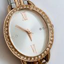 Charter Club  26mm ladies watch rose gold silver tone 7.5” new battery Photo 1