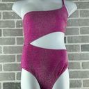 PINK - Victoria's Secret Shimmer One Shoulder One-Piece Swimsuit Victoria Secret Pink W/ Skirt Size Large Photo 0