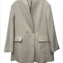 Mango  Blazer Style Coat Beige Size Large New With Tags Collarless Photo 0