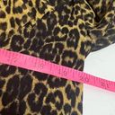 Jean Paul Gaultier soleil fuzzi mesh leopard print ruffle collar dress Sz XL Photo 4