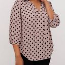 Torrid  NWT Georgette Bow Tie Blouse in Pink Dot Size 6 Photo 1