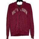 Polo  Jeans Co. Full Zip Sweatshirt Jacket Size Large Red Ralph Lauren Lettering Photo 0