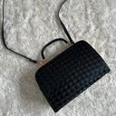 Vintage Black Gold Top Latch Top Handle Hardshell Crossbody Bag Purse Satchel Photo 0