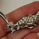 silver tone vintage rhinestone grasshopper brooch Photo 5