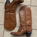 Justin Boots Brown Leather Justin Cowgirl Boots Photo 1